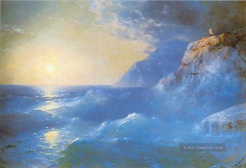  Wellen Kunst - auf der Insel St Helen Meereswellen Ivan Aiwasowski napoleon